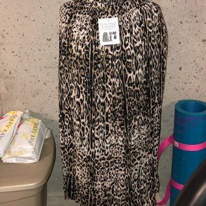 Crinkled Leopard Skirt Sz 3X